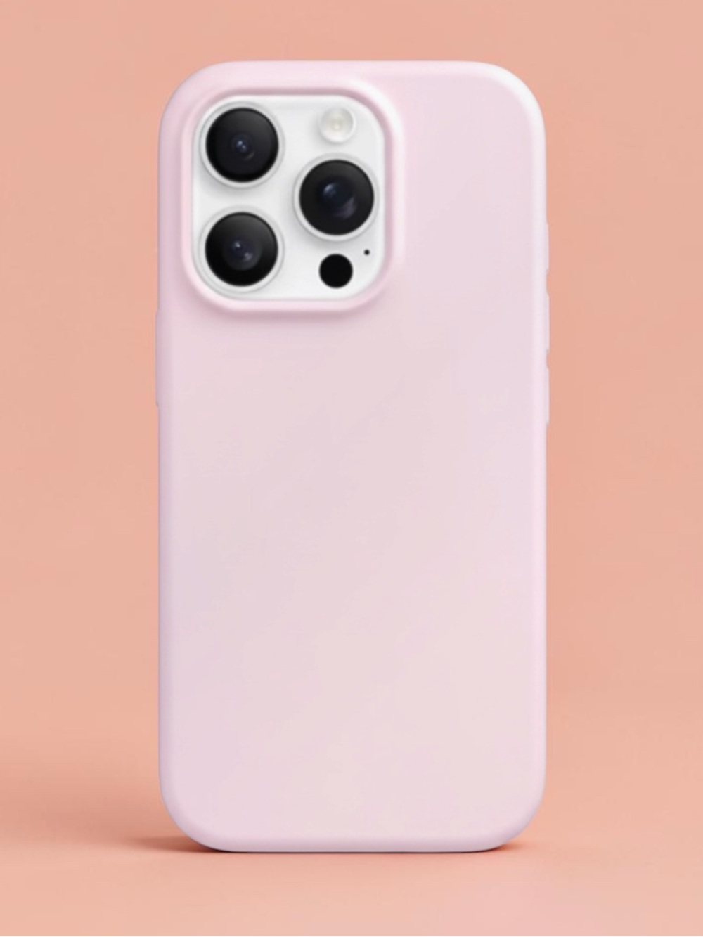 Soft Pink Silicone Phone Case Cover Smooth Pink for iPhone 16 Pro Max